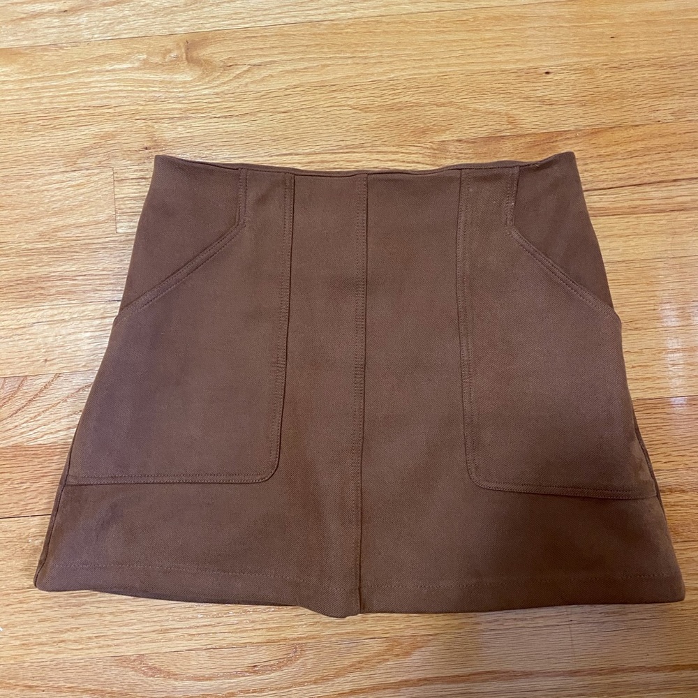Brown Zara Skit Faux Suede